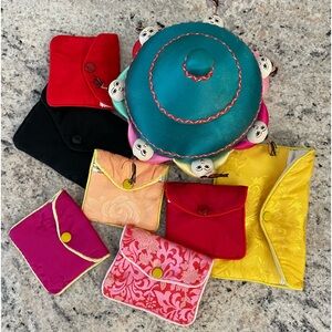 8 - Vintage Silk Jewelry Pouches